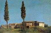 Pierre-Henri de Valenciennes the Two Poplar Trees Spain oil painting artist